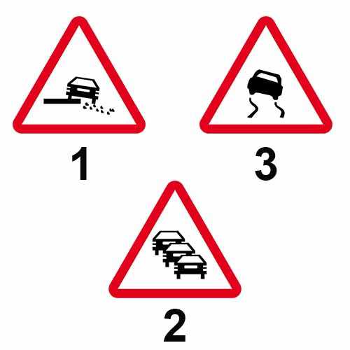 În zona de acțiune a căruia din indicatoarele alăturate este interzisă întoarcerea?